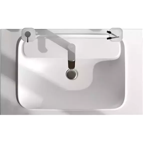 Тумба подвесная с раковиной AM.PM Func 80 см M8FFUX0802WM, белая матовая, Цвет фасада: белый матовый - 10 Тумба подвесная с раковиной AM.PM Func 80 см M8FFUX0802WM, белая матовая, Цвет фасада: белый матовый фото 10