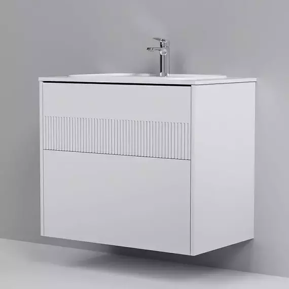 Тумба подвесная с раковиной AM.PM Func 80 см M8FFUX0802WM, белая матовая, Цвет фасада: белый матовый - 6 Тумба подвесная с раковиной AM.PM Func 80 см M8FFUX0802WM, белая матовая, Цвет фасада: белый матовый фото 6