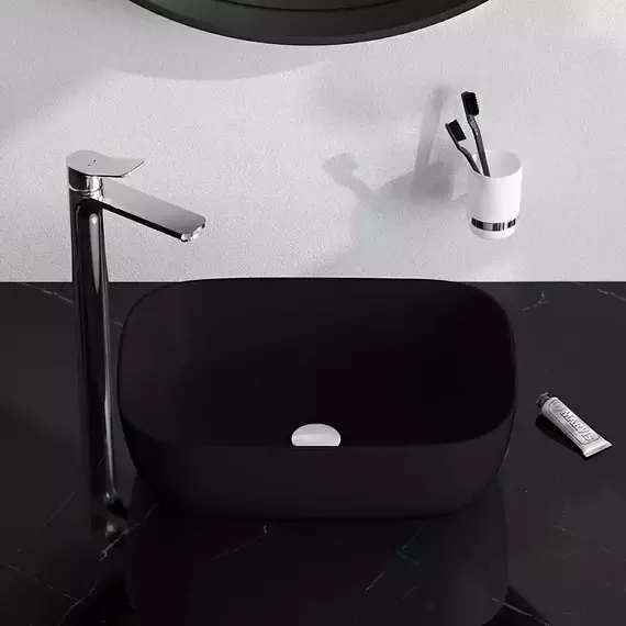 Раковина-чаша Am.Pm Func 45 см M8FWCC10450BM, чёрная матовая фото 2