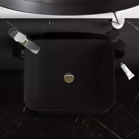 Раковина-чаша Am.Pm Func 51 см M8FWCC10510BM, чёрная матовая фото 3