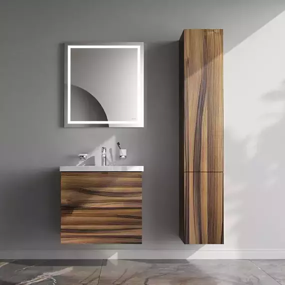 Тумба подвесная с раковиной AM.PM Gem 60 см M90FHX0602HF, орех, Цвет фасада: тёмное дерево - 3 Тумба подвесная с раковиной AM.PM Gem 60 см M90FHX0602HF, орех, Цвет фасада: тёмное дерево фото 3