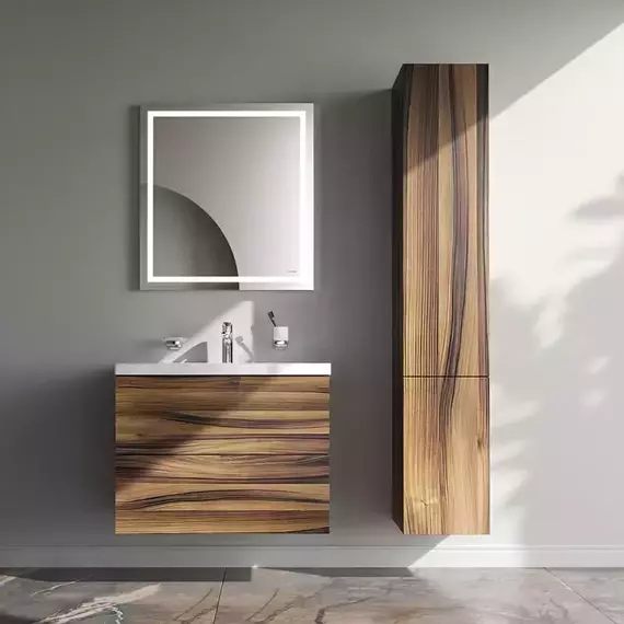 Тумба подвесная с раковиной AM.PM Gem 75 см M90FHX0752HF, орех, Цвет фасада: тёмное дерево - 4 Тумба подвесная с раковиной AM.PM Gem 75 см M90FHX0752HF, орех, Цвет фасада: тёмное дерево фото 4