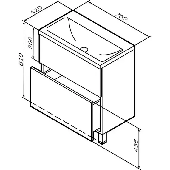 Тумба с раковиной AM.PM Gem 75 см M90FSX07522GM32, графит матовый, Цвет фасада: графит матовый - 6 Тумба с раковиной AM.PM Gem 75 см M90FSX07522GM32, графит матовый, Цвет фасада: графит матовый фото 6
