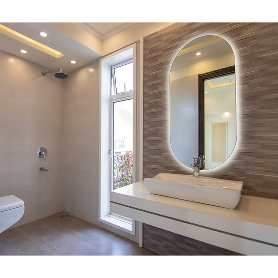 Зеркало Azario Viva 55 см LED-00002689, чёрный фото 8