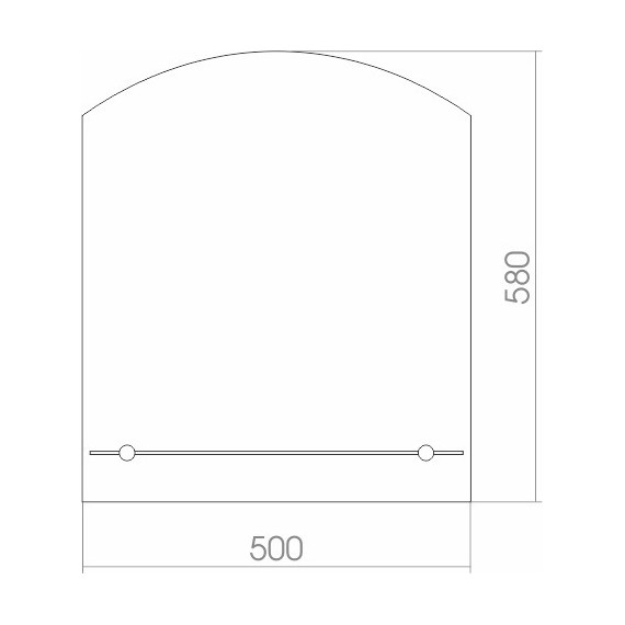 Зеркало Loranto Шанс 50 см 500988715, с полкой фото 4