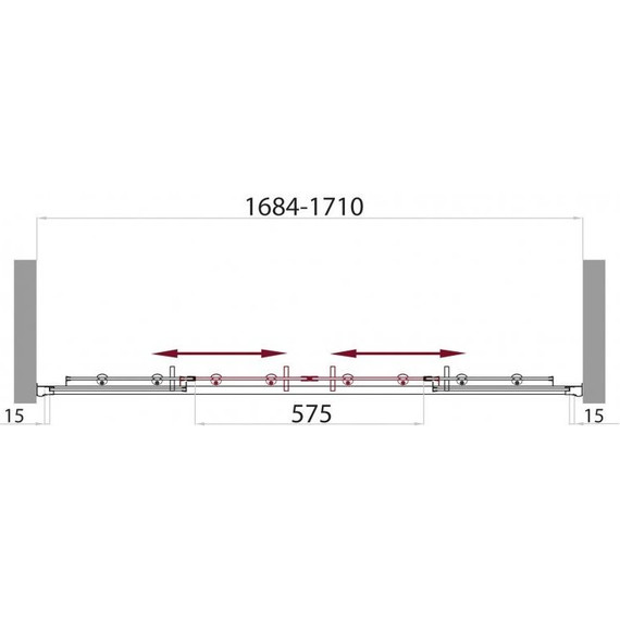Шторка для ванны BelBagno 170 см UNO-VF-2-170/145-P-Cr, хром/текстурное фото 6