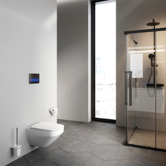 Унитаз подвесной Am.Pm Inspire V2.0 FlashClean C50A1700MWSC с сиденьем микролифт, белый матовый - 4 Унитаз подвесной Am.Pm Inspire V2.0 FlashClean C50A1700MWSC с сиденьем микролифт, белый матовый фото 4