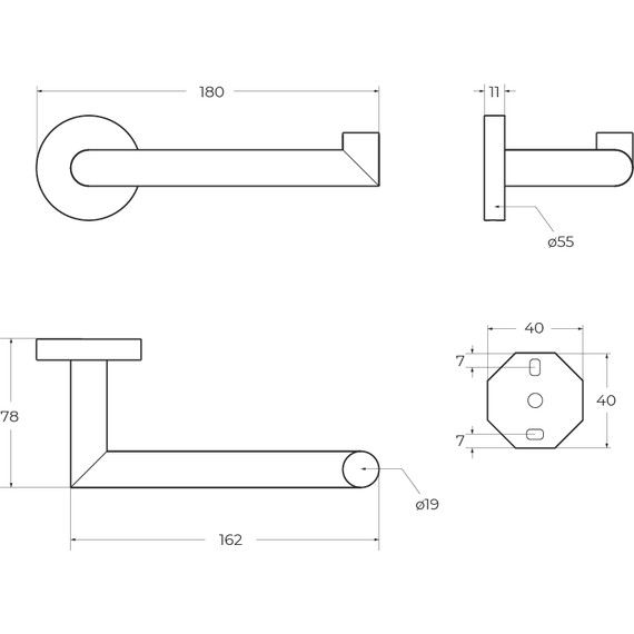 Держатель для туалетной бумаги Cezares Relax RELAX-PH2-GM, цвет оружейная сталь - 2 Держатель для туалетной бумаги Cezares Relax RELAX-PH2-GM, цвет оружейная сталь фото 2