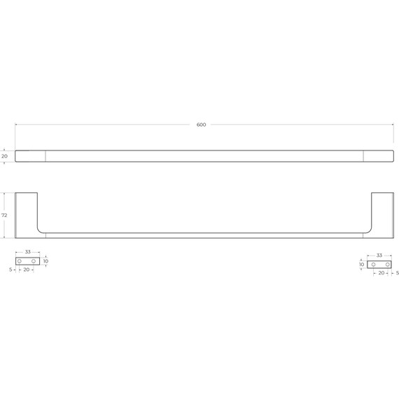 Полотенцедержатель Cezares Slider SLIDER-TH-60-GM, цвет оружейная сталь - 3 Полотенцедержатель Cezares Slider SLIDER-TH-60-GM, цвет оружейная сталь фото 3