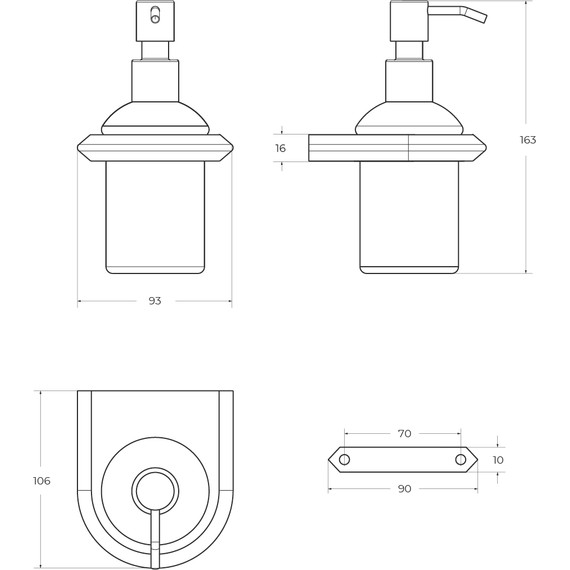 Дозатор для жидкого мыла Cezares Liner LINER-SOIS-V-01, Цвет производителя: хром фото 3