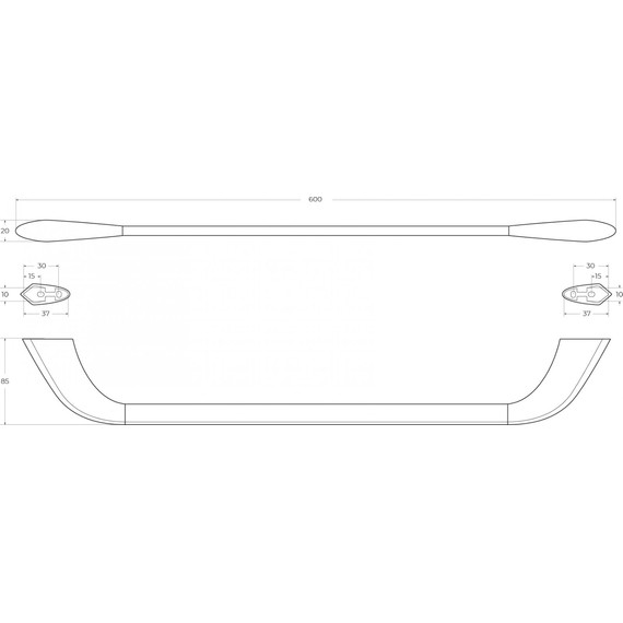 Полотенцедержатель Cezares Liner LINER-TH-60-GM, цвет оружейная сталь, Цвет производителя: оружейная сталь - 2 Полотенцедержатель Cezares Liner LINER-TH-60-GM, цвет оружейная сталь, Цвет производителя: оружейная сталь фото 2