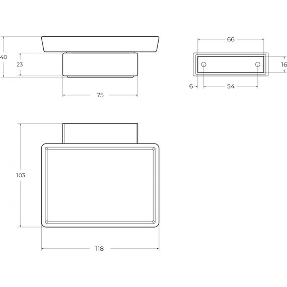 Мыльница Cezares Slider SLIDER-SODS-GM, цвет оружейная сталь - 3 Мыльница Cezares Slider SLIDER-SODS-GM, цвет оружейная сталь фото 3