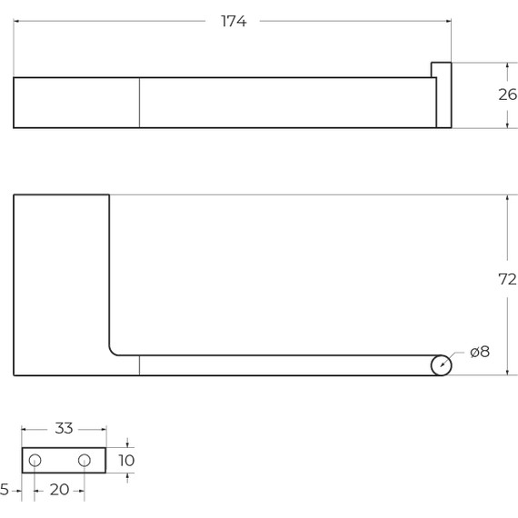 Держатель для туалетной бумаги Cezares Slider SLIDER-PH1-01 - 2 Держатель для туалетной бумаги Cezares Slider SLIDER-PH1-01 фото 2