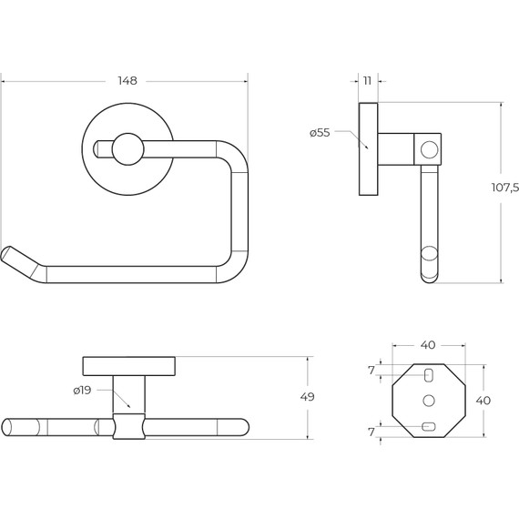 Держатель для туалетной бумаги Cezares Relax RELAX-PH1-01 фото 2