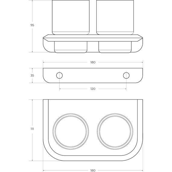 Стакан двойной Cezares Liner LINER-TUMDS-GM, цвет оружейная сталь, Цвет производителя: оружейная сталь фото 3