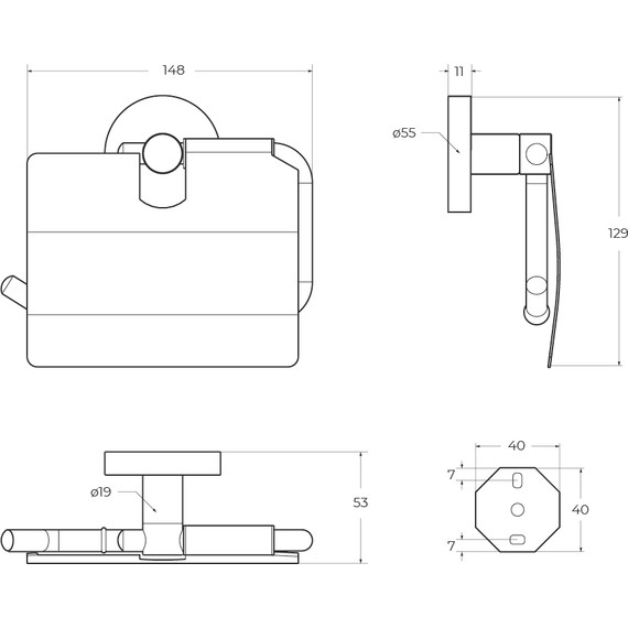Держатель для туалетной бумаги Cezares Relax RELAX-PH-01 - 3 Держатель для туалетной бумаги Cezares Relax RELAX-PH-01 фото 3