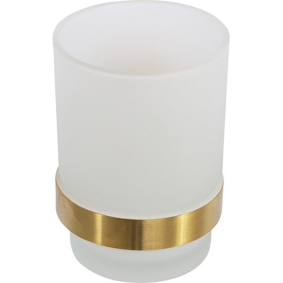 Стакан для зубных щеток Cezares Relax RELAX-TUMS-BORO, цвет брашированное золото фото 2