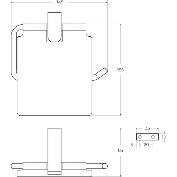 Держатель для туалетной бумаги Cezares Slider SLIDER-PH-IN, цвет сатин - 2 Держатель для туалетной бумаги Cezares Slider SLIDER-PH-IN, цвет сатин фото 2