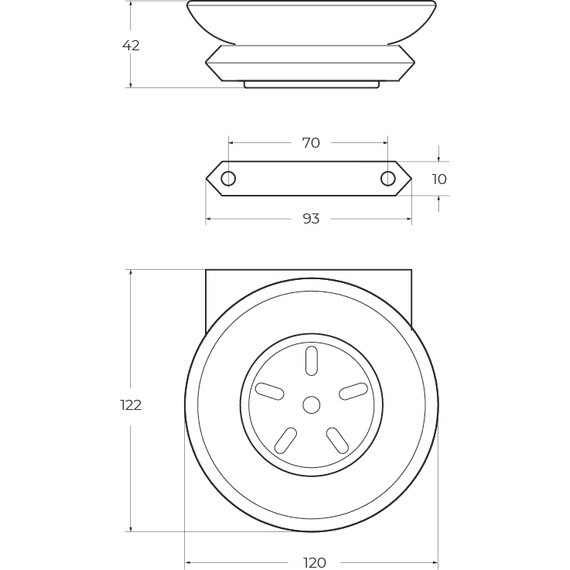 Мыльница Cezares Liner LINER-SODS-01, Цвет производителя: хром фото 2