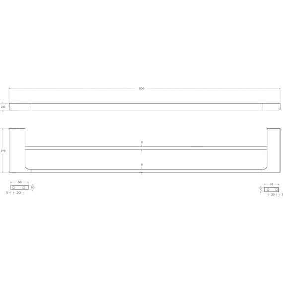 Полотенцедержатель Cezares Slider SLIDER-THD-80-NOP, цвет чёрный матовый - 2 Полотенцедержатель Cezares Slider SLIDER-THD-80-NOP, цвет чёрный матовый фото 2