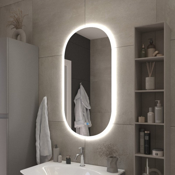 Зеркало Cezares Ellisse 55 см CZR-SPC-ELS-550-1050-RGB-TCH - 2 Зеркало Cezares Ellisse 55 см CZR-SPC-ELS-550-1050-RGB-TCH фото 2