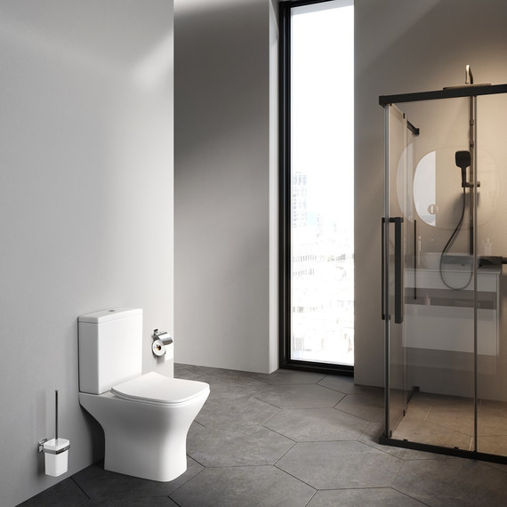 Унитаз-компакт безободковый Am.Pm Gem C908601SC с сиденьем микролифт - 2 Унитаз-компакт безободковый Am.Pm Gem C908601SC с сиденьем микролифт фото 2