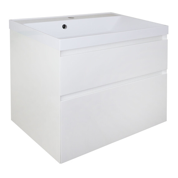 Тумба подвесная с раковиной Azario Velluto 70 см CS00088602, белый матотвый фото 2