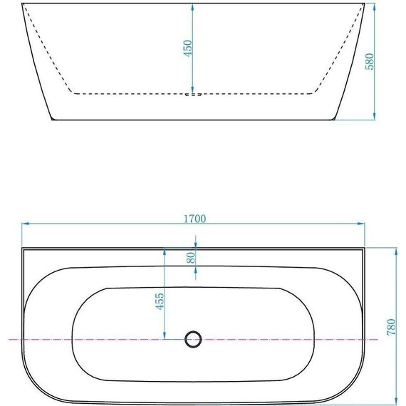 Акриловая ванна Allen Brau Priority 170x78 2.31003.20/AM (панель антрацит) фото 7