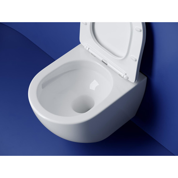 Унитаз подвесной безободковый ceramicanova Metropol CN4002T с тонкой крышкой микролифт фото 8