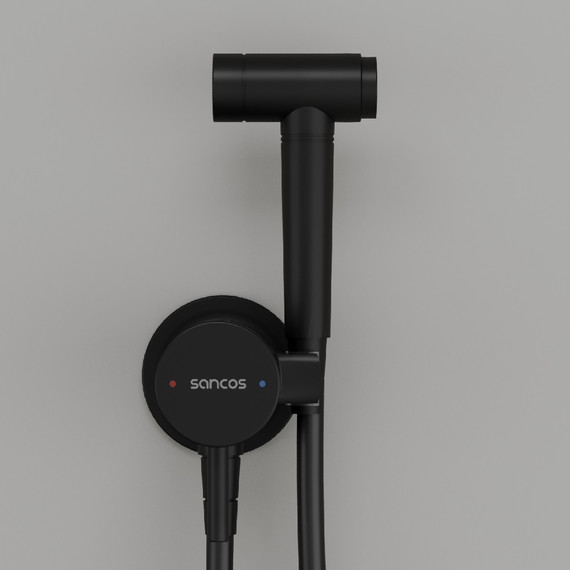 Набор для гигиенического душа Sancos Atom SC2001MB, чёрный матовый - 5 Набор для гигиенического душа Sancos Atom SC2001MB, чёрный матовый фото 5