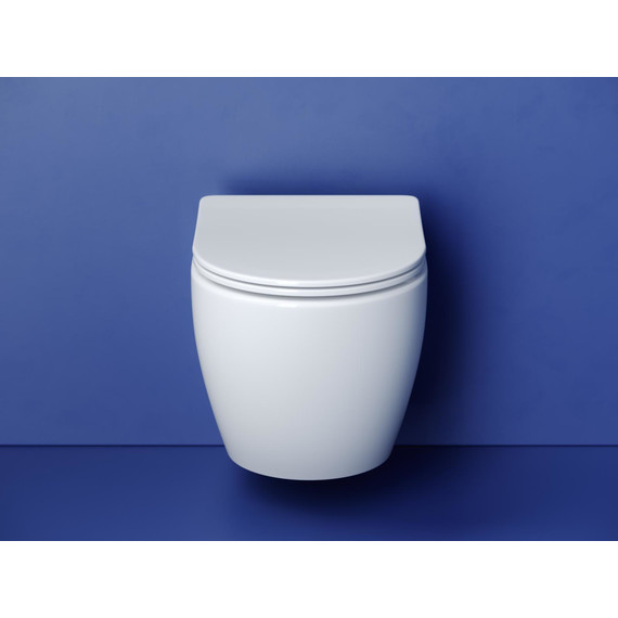 Унитаз подвесной безободковый ceramicanova Metropol CN4002T с тонкой крышкой микролифт фото 3