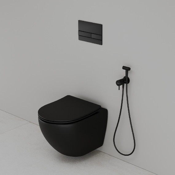 Набор для гигиенического душа Sancos Atom SC2001MB, чёрный матовый - 6 Набор для гигиенического душа Sancos Atom SC2001MB, чёрный матовый фото 6