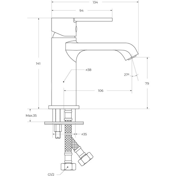 Смеситель для раковины BelBagno AURORA-LVM-CRM-W0 - 7 Смеситель для раковины BelBagno AURORA-LVM-CRM-W0 фото 7
