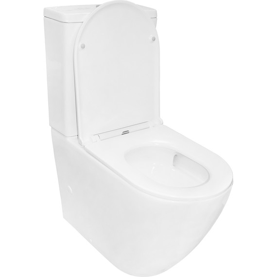 Унитаз-компакт безободковый Azario Grado AZ-2141 UQ1 с крышкой микролифт фото 3