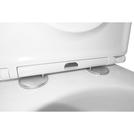 Унитаз-компакт безободковый Azario Grado AZ-2141 UQ1 с крышкой микролифт фото 8