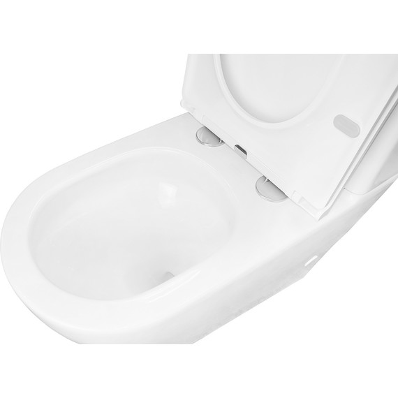 Унитаз-компакт безободковый Azario Grado AZ-2141 UQ1 с крышкой микролифт фото 9