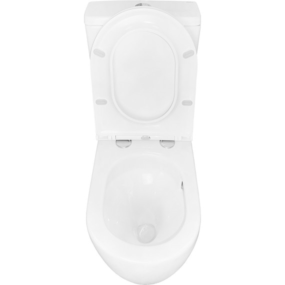 Унитаз-компакт безободковый Azario Grado AZ-2141 UQ1 с крышкой микролифт фото 7