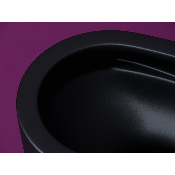 Унитаз подвесной безободковый ceramicanova Ulma CN4006TMB с тонкой крышкой микролифт, чёрный матовый, Цвет производителя: чёрный матовый - 4 Унитаз подвесной безободковый ceramicanova Ulma CN4006TMB с тонкой крышкой микролифт, чёрный матовый, Цвет производителя: чёрный матовый фото 4