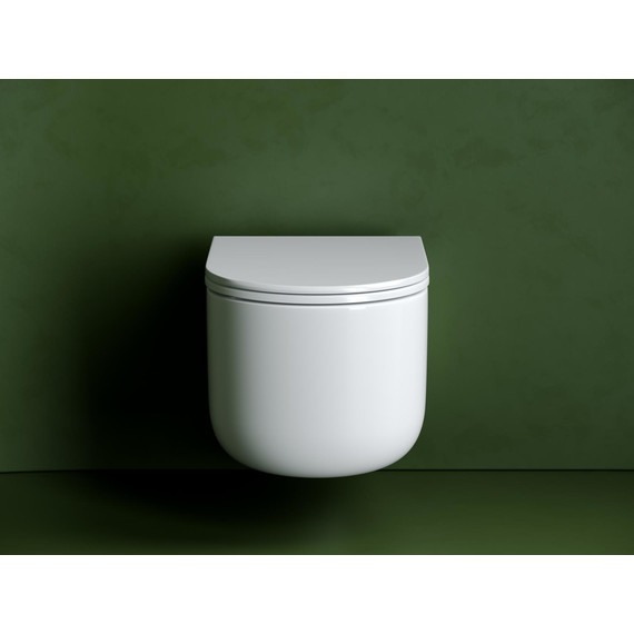 Унитаз подвесной безободковый ceramicanova Ulma CN4006T с тонкой крышкой микролифт, Цвет производителя: белый - 3 Унитаз подвесной безободковый ceramicanova Ulma CN4006T с тонкой крышкой микролифт, Цвет производителя: белый фото 3