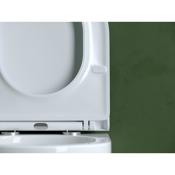 Унитаз подвесной безободковый ceramicanova Ulma CN4006T с тонкой крышкой микролифт, Цвет производителя: белый - 4 Унитаз подвесной безободковый ceramicanova Ulma CN4006T с тонкой крышкой микролифт, Цвет производителя: белый фото 4