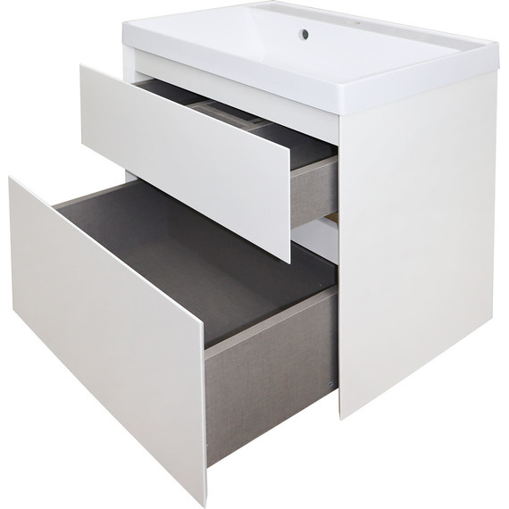 Тумба подвесная с раковиной Azario Velluto 60 см CS00088601, белый матотвый - 6 Тумба подвесная с раковиной Azario Velluto 60 см CS00088601, белый матотвый фото 6