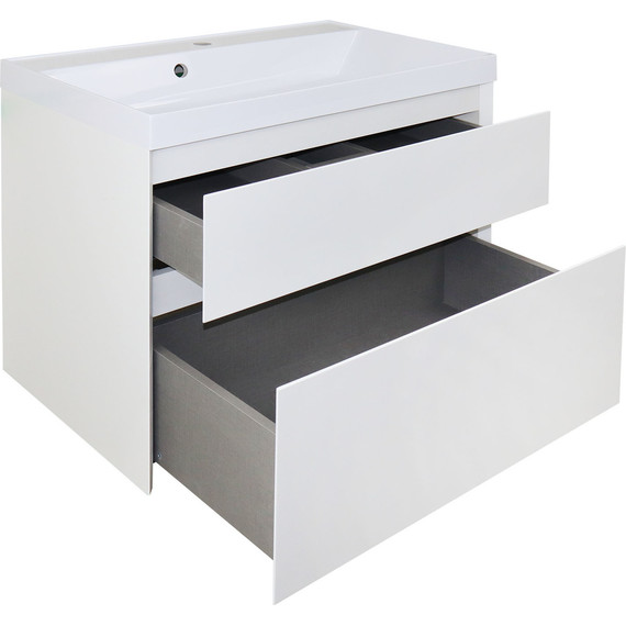 Тумба подвесная с раковиной Azario Velluto 80 см CS00088603, белый матотвый фото 6