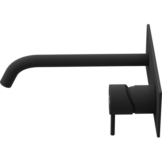 Смеситель для раковины настенный Cezares LEAF-BLI1-L-NOP (со скрытой частью) чёрный матовый фото 5