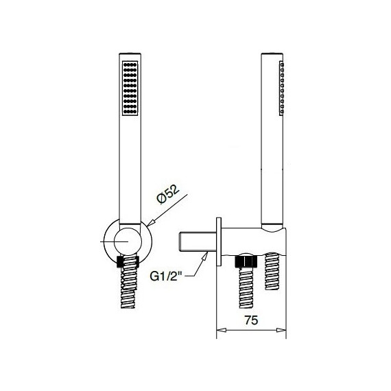 Шланговое подсоединение с держателем Cezares CZR-U-AI4-02, бронза - 2 Шланговое подсоединение с держателем Cezares CZR-U-AI4-02, бронза фото 2