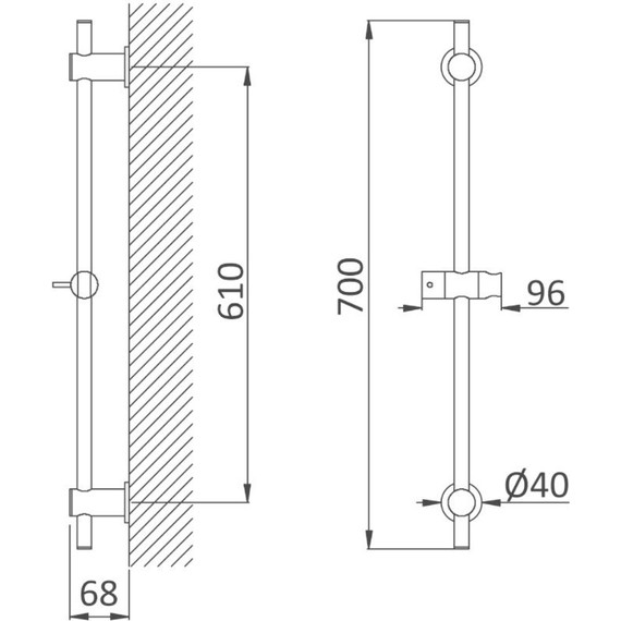 Душевая штанга Cezares CZR-B-SD-01 фото 2