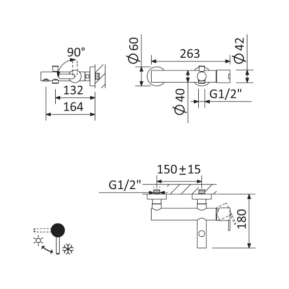 Смеситель для ванны Cezares LEAF-VD-L-BIO, белый матовый фото 3