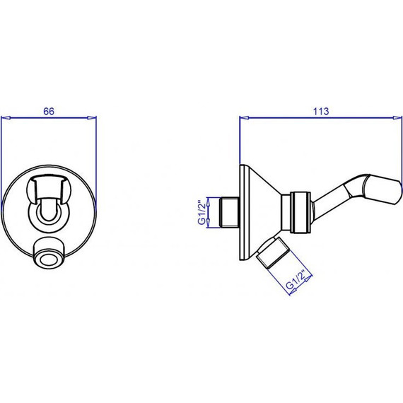 Шланговое подсоединение с держателем Cezares CZR-U-AI-C-02, бронза - 2 Шланговое подсоединение с держателем Cezares CZR-U-AI-C-02, бронза фото 2