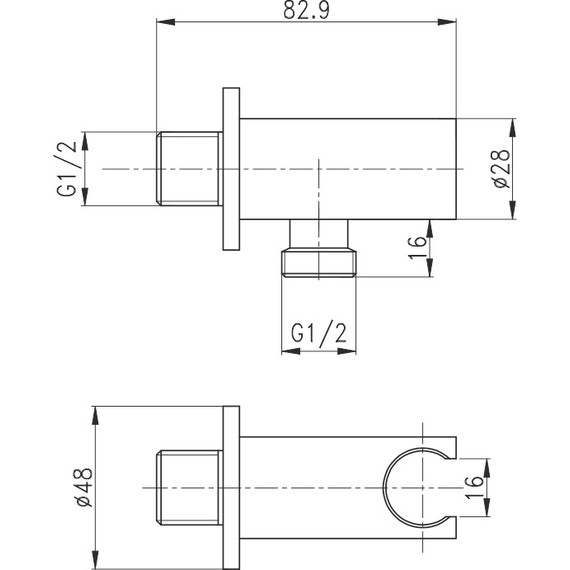 Шланговое подсоединение с держателем Cezares CZR-AI12-01 - 2 Шланговое подсоединение с держателем Cezares CZR-AI12-01 фото 2