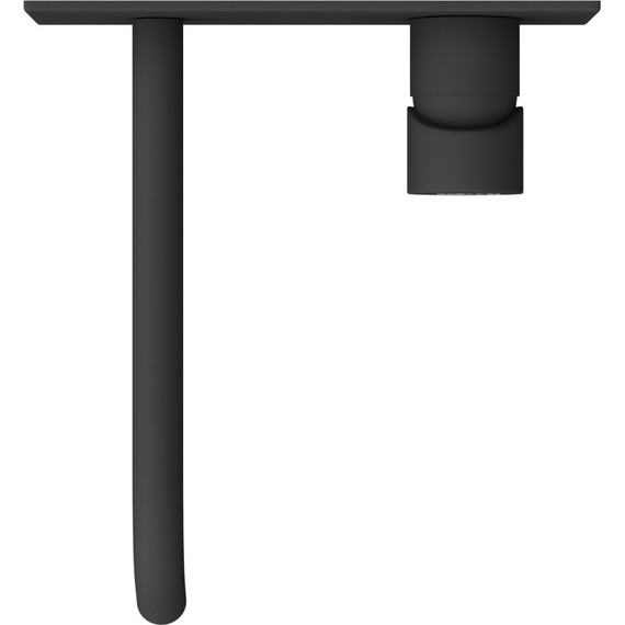 Смеситель для раковины настенный Cezares LEAF-BLI1-L-NOP (со скрытой частью) чёрный матовый фото 4