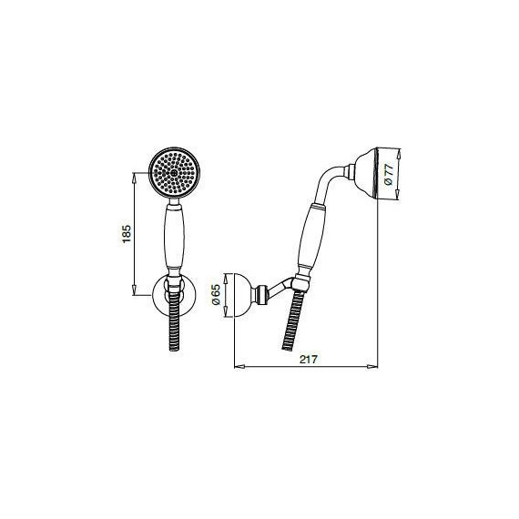 Душевой гарнитур Cezares CZR-KD-01-M фото 2